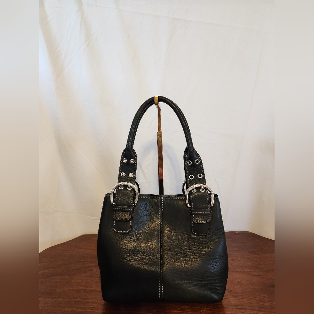 Tignanello black leather with silver hardware